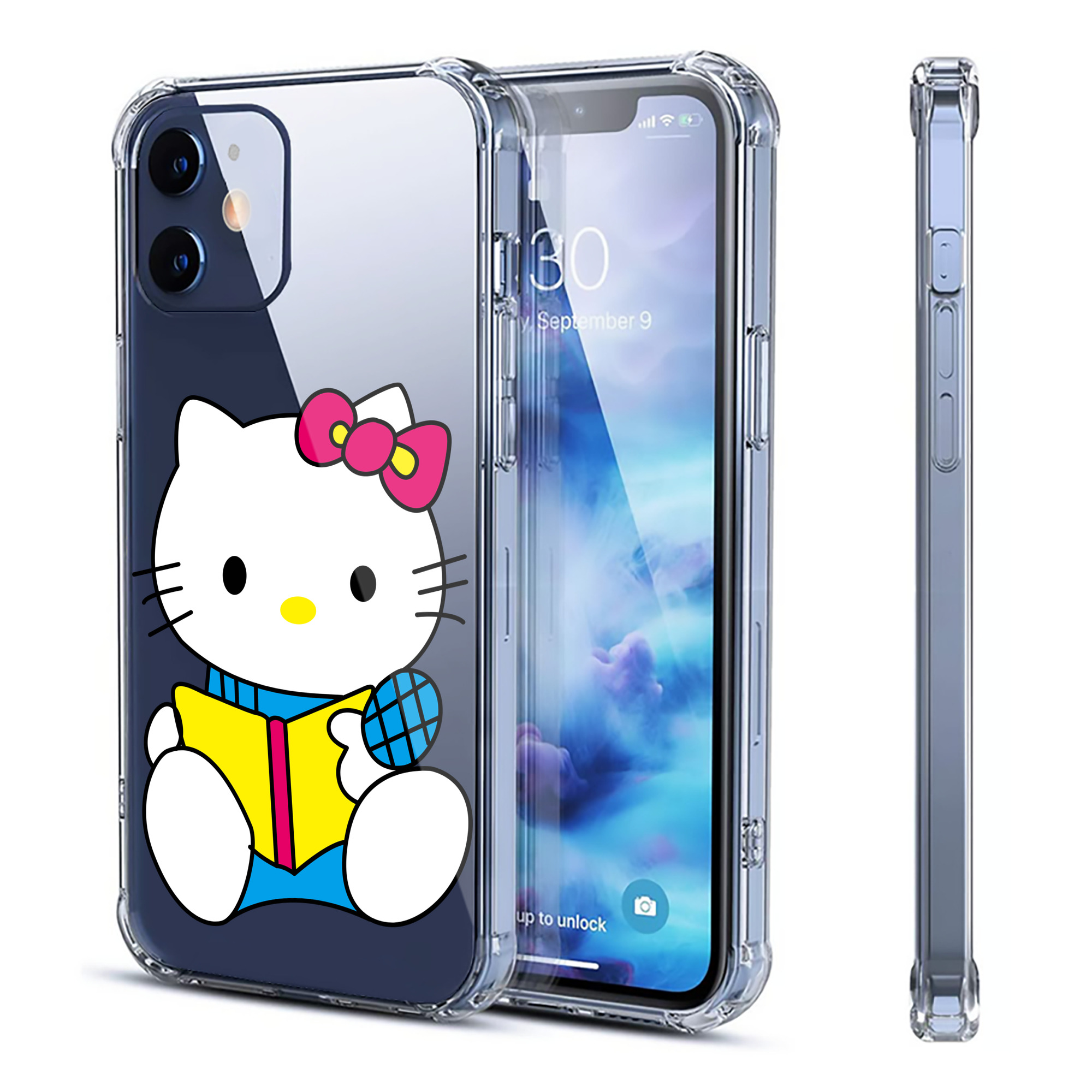 （画像用） Hello Kitty ハローキティ 【iPhone 12シリーズ対応】透明スマホケース（クリアソフトケース）